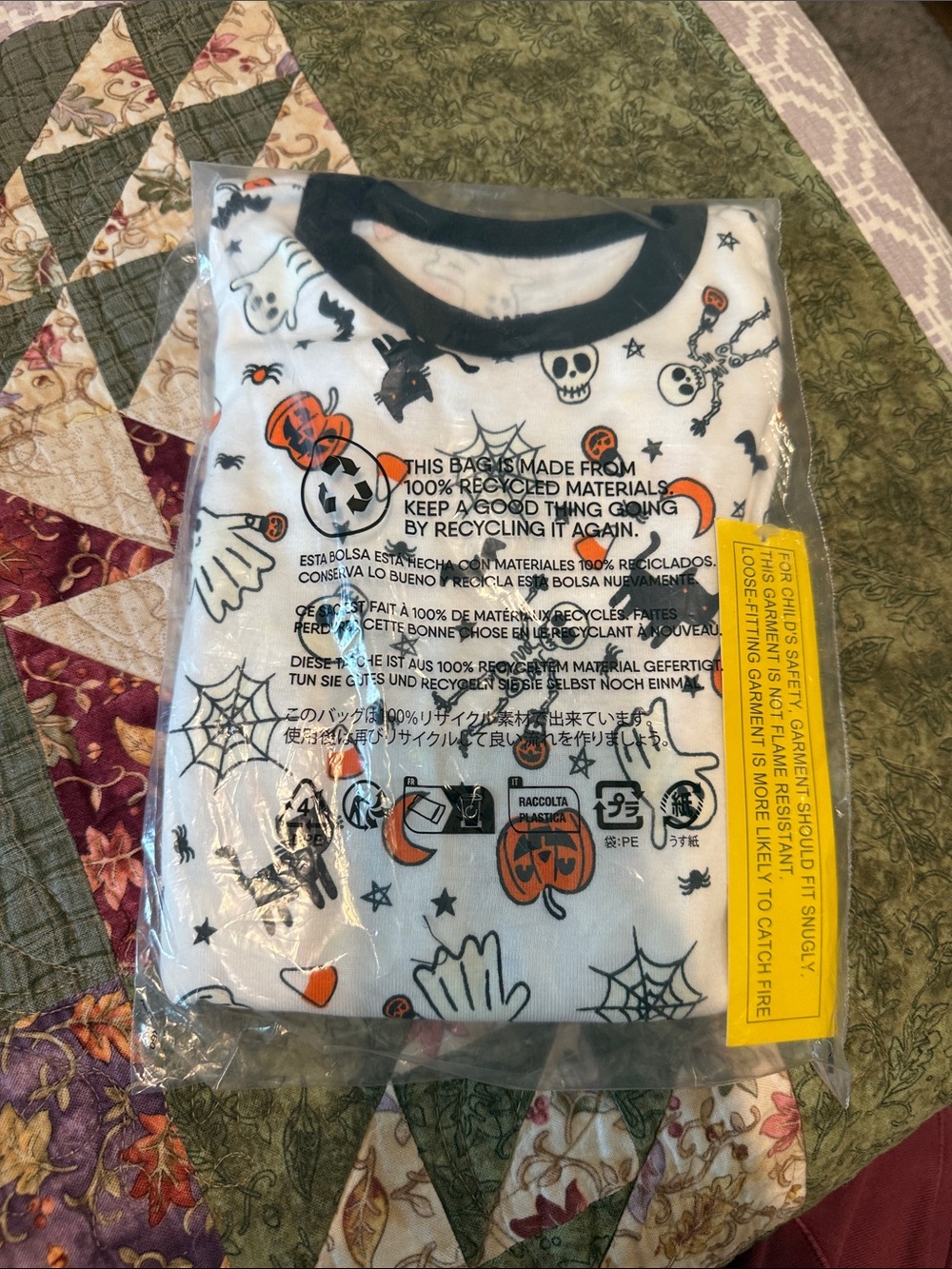 NWT Lands End Kids Halloween Pajamas